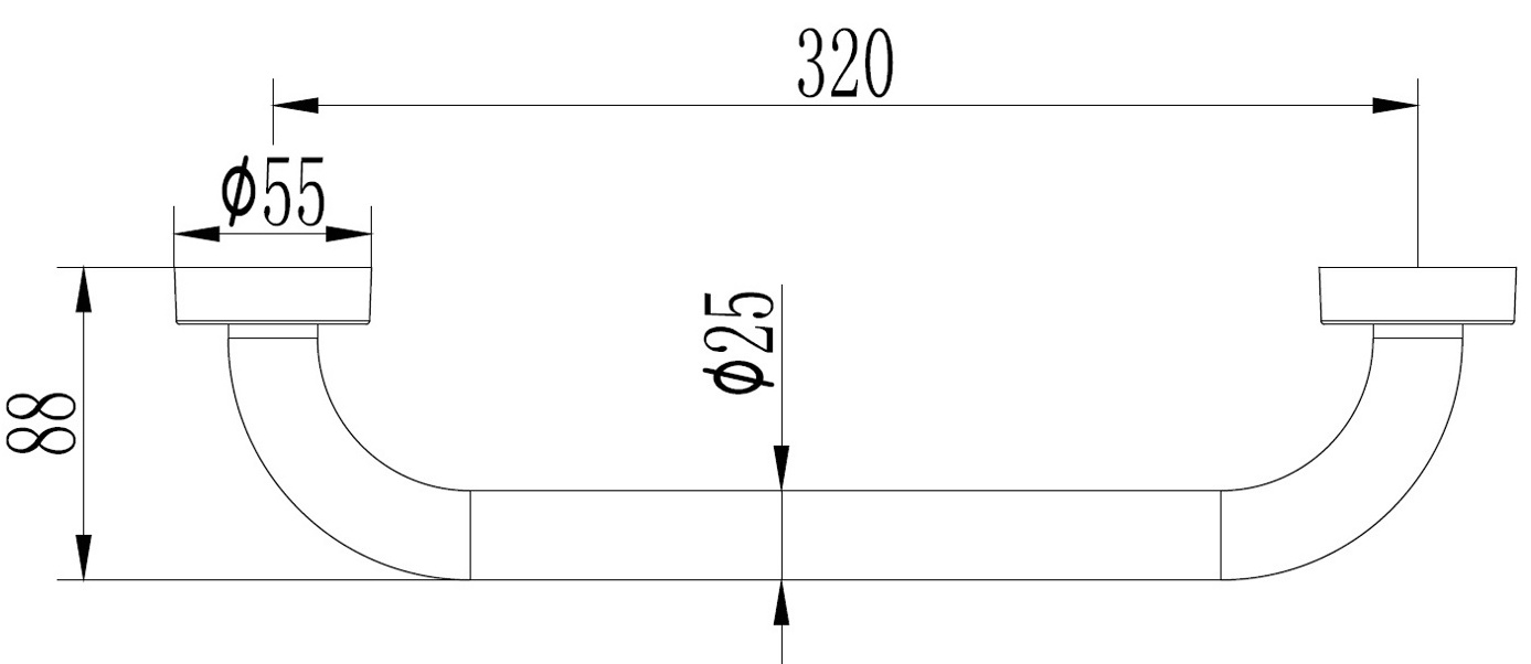 Поручень прямой Ledeme L1718