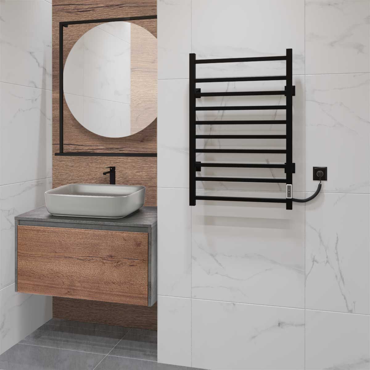 Полотенцесушитель электрический Vincea 50x80, VTD-1LBE