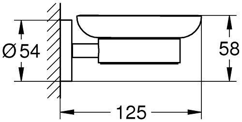 Мыльница с держателем Grohe Essentials, 40444001