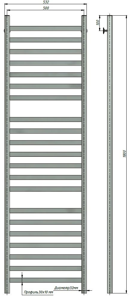 Полотенцесушитель Stinox Maxima Luxe 50x180