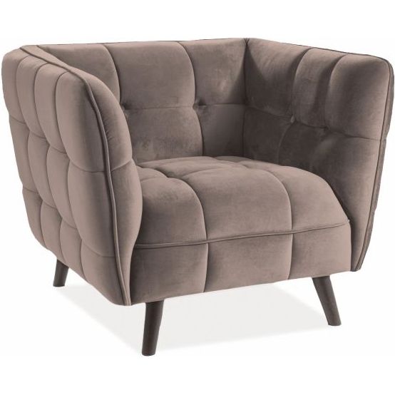 Кресло Signal Castello Velvet 1 Bluvel28 бежевый, CASTELLO1V28