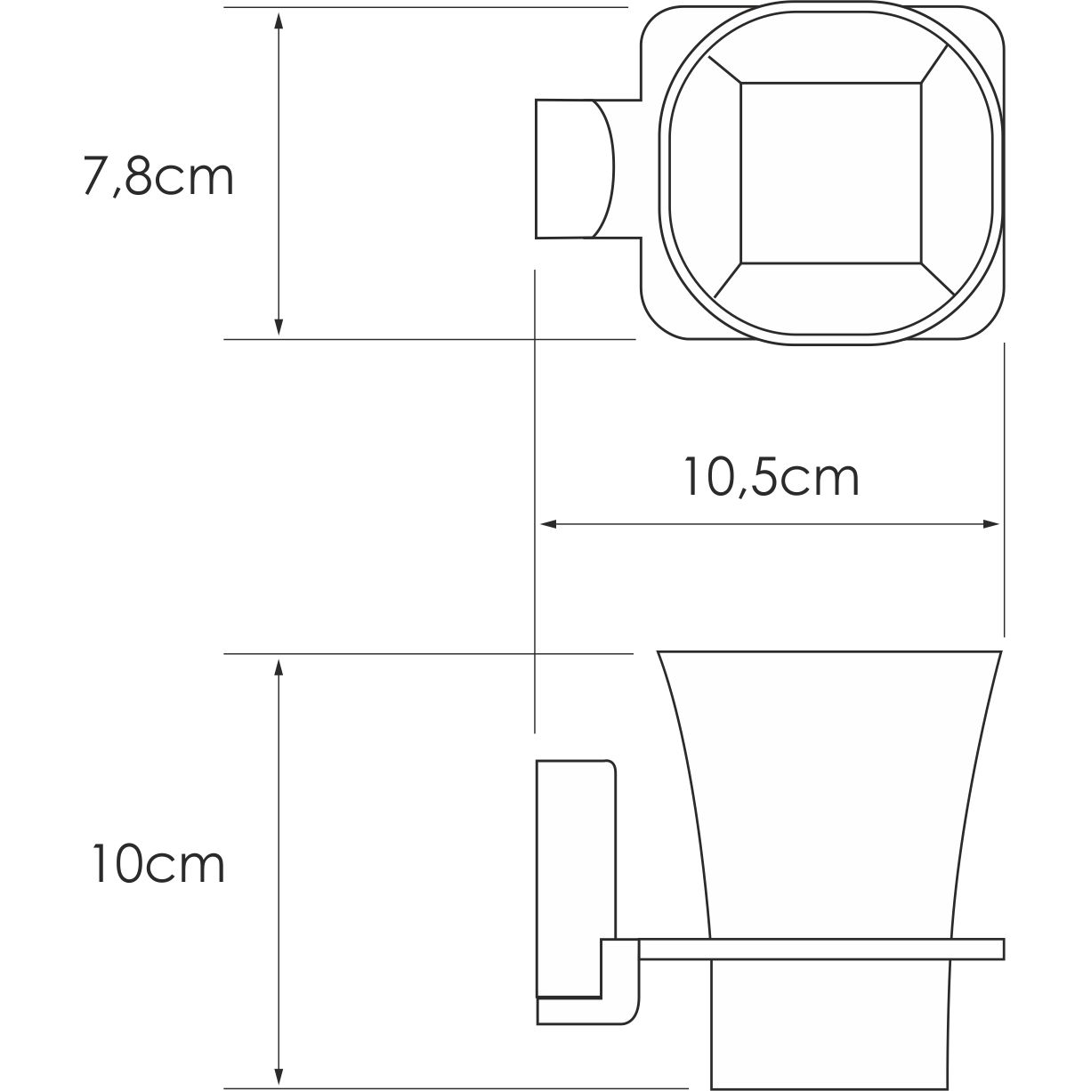 Подстаканник одинарный WasserKRAFT Leine, K-5028
