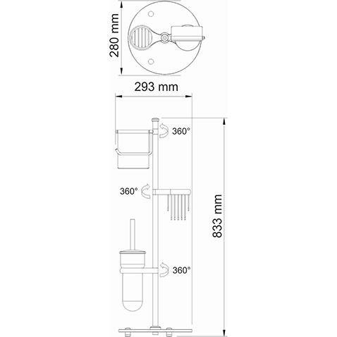 Комбинированная напольная стойка WasserKRAFT, K-1256