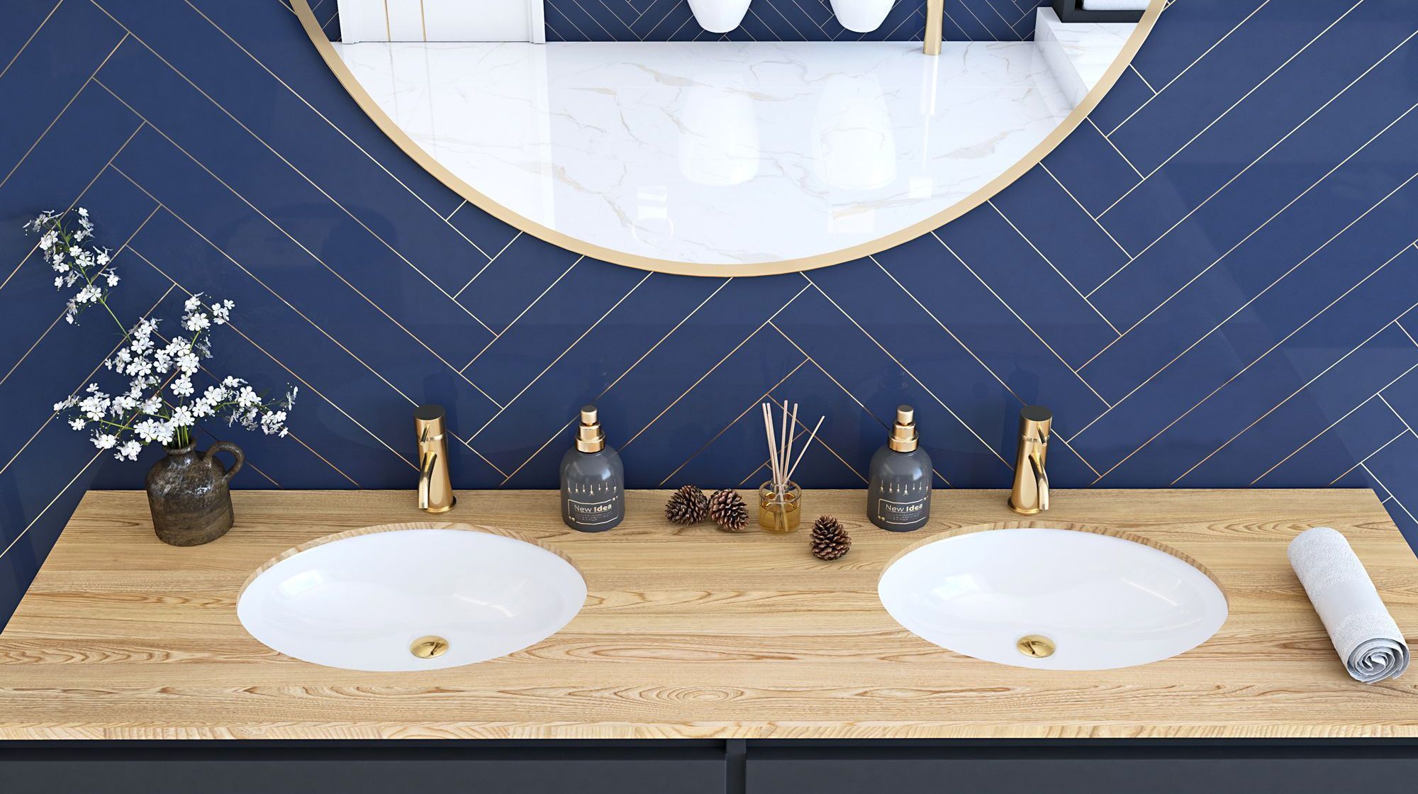 Умывальник Rea Nel White 47x29, REA-U6330