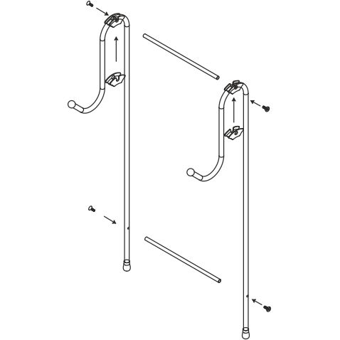 Держатели для 3-х навесных полок WasserKRAFT, K-1133