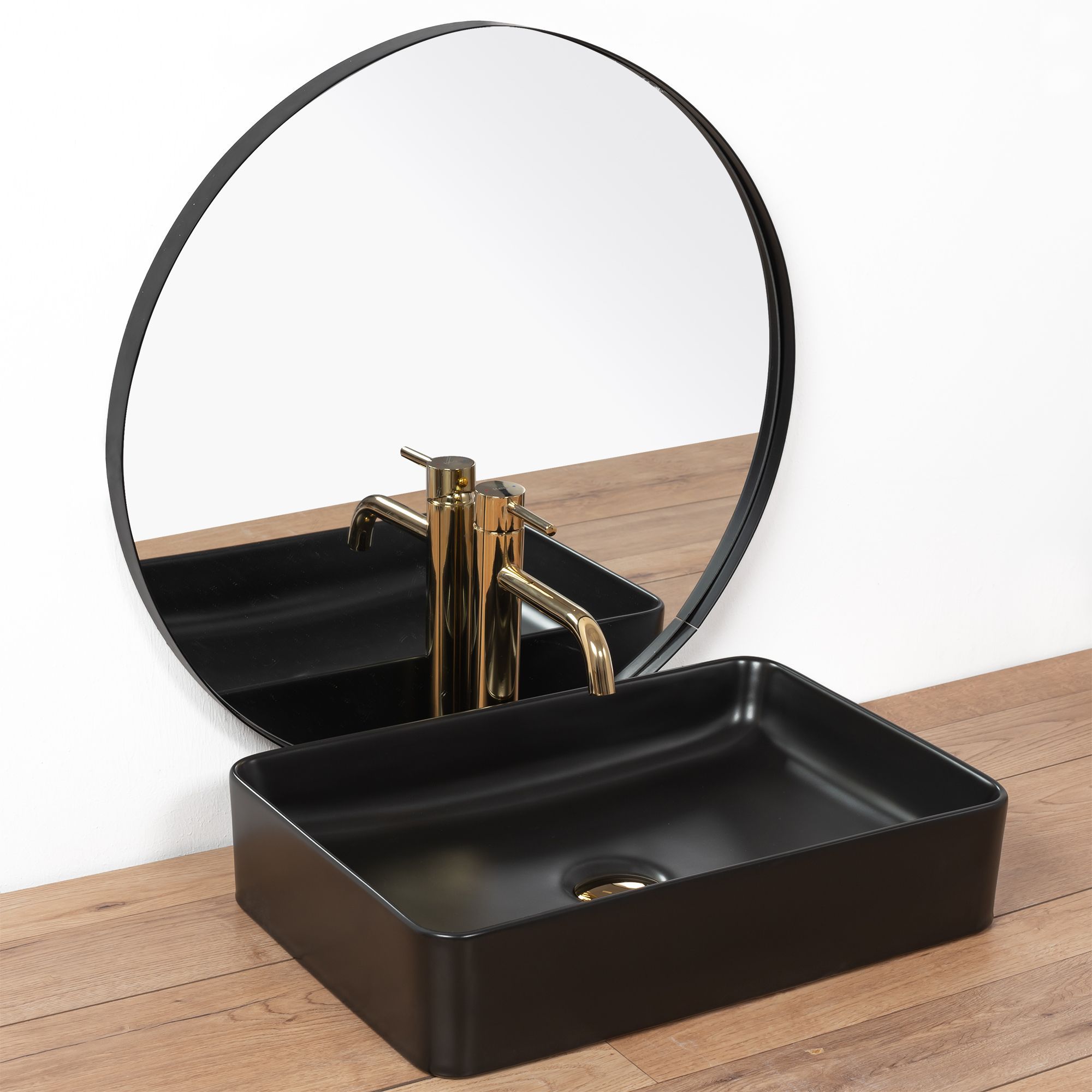 Умывальник Rea Avia Black Matt 50.5x34.5, REA-U0843