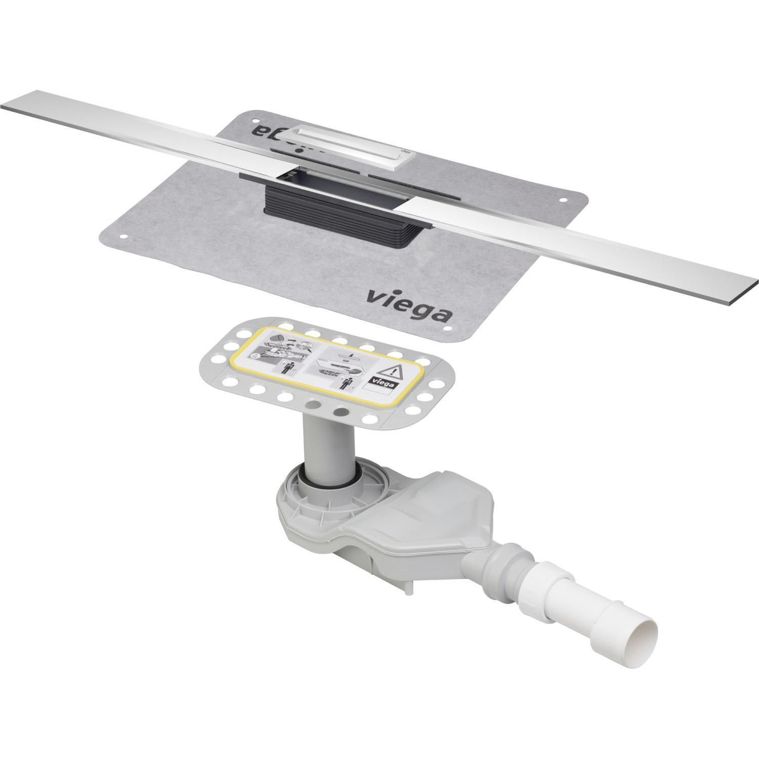 Душевой лоток Viega Advantix Cleviva с вкладкой Advantix Visign C1, плоская модель