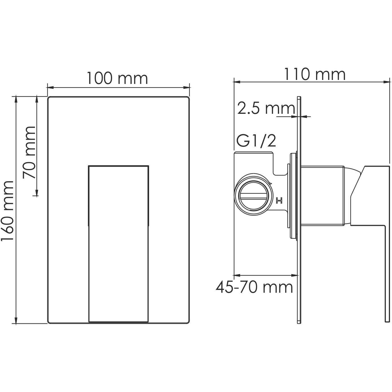 Смеситель для душа WasserKRAFT Abens, 2051