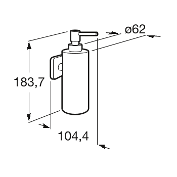 Настенный дозатор для мыла хром Roca Victoria, A816677001