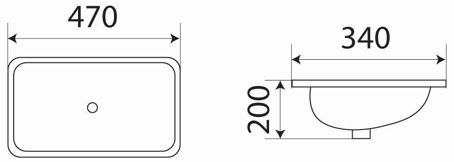 Раковина для ванной Ceramalux 47x35, 540N