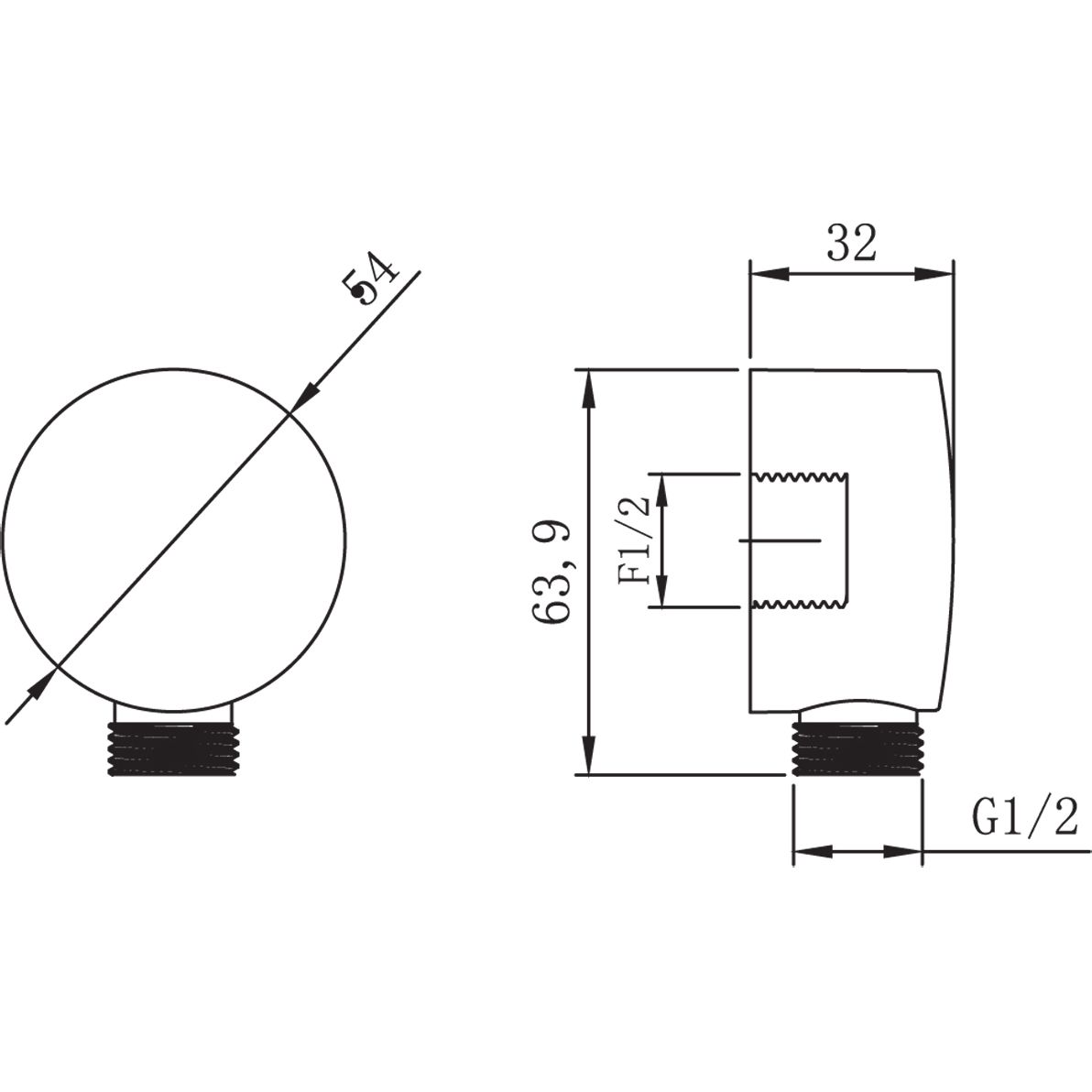 Подключение для душевого шланга Lemark, LM8086C