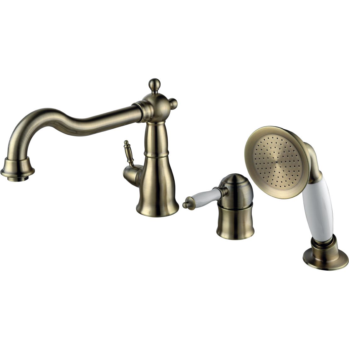 Смеситель для ванны встраиваемый на 3 отверстия с аксессуарами Lemark Villa, LM4845B