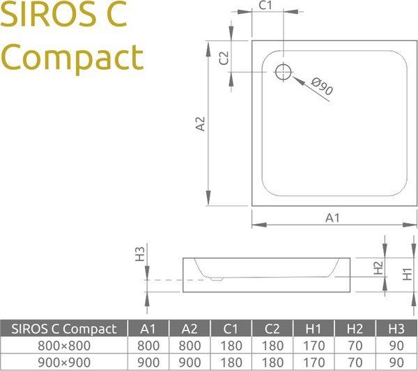 Душевой поддон Radaway Siros C Compact