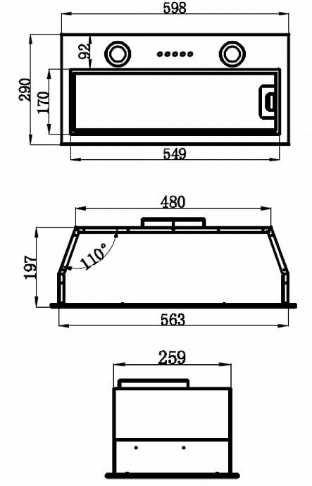 Кухонная вытяжка Maunfeld THAMES 601PM белый