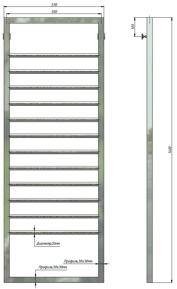 Полотенцесушитель Stinox Corsa 50x140