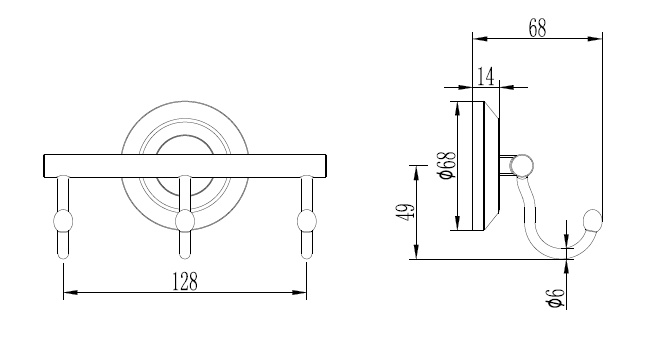 Крючок тройной хром/золото Ledeme L204-3