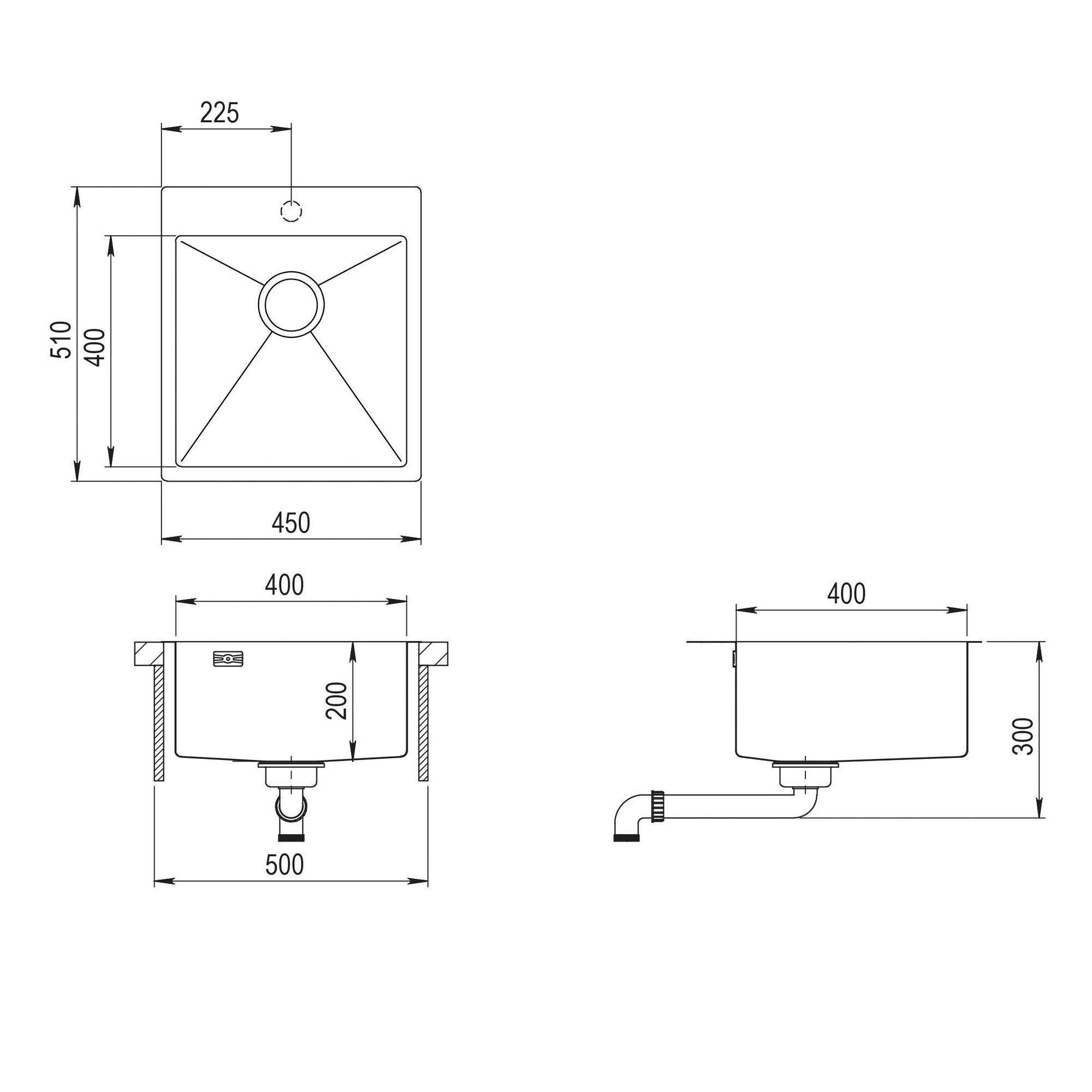 Мойка AquaSanita Steel AIR 100 X