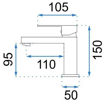 Смеситель для умывальника Rea Fenix Chrome, REA-B5982
