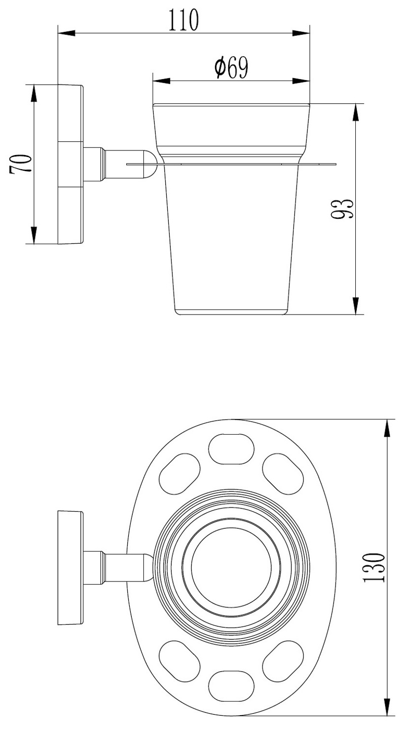 Держатель стакана и зубной щетки Ledeme L1906-1
