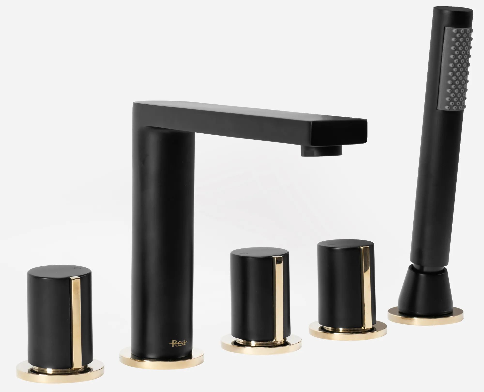 Смеситель на борт ванны Rea Icon Black, REA-B3622