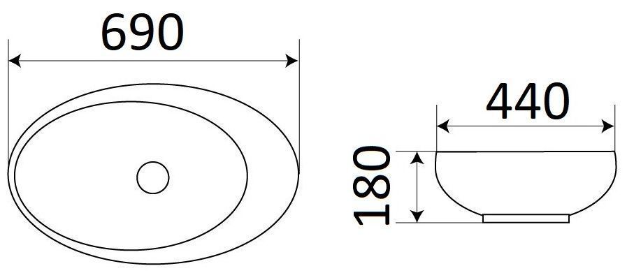 Раковина для ванной Ceramalux 45x40, 78456