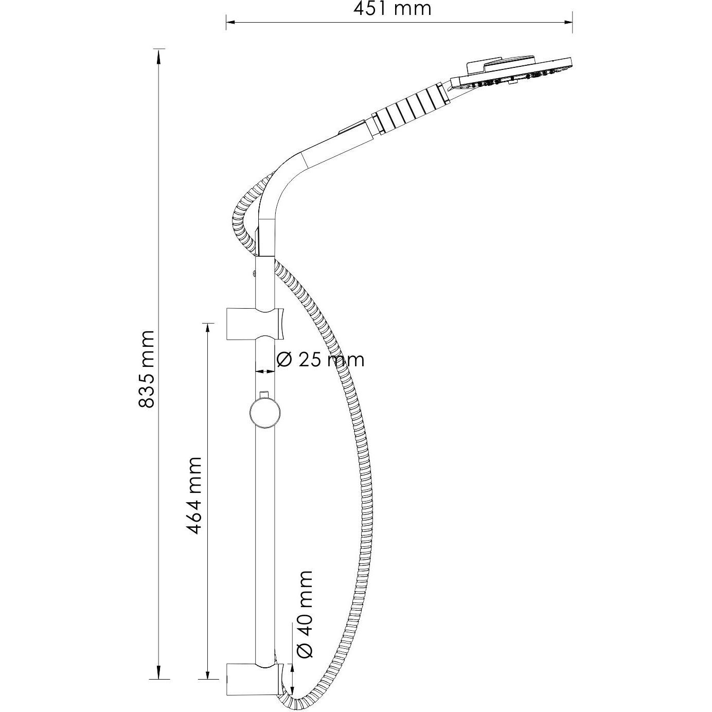 Душевой комплект WasserKRAFT, A044