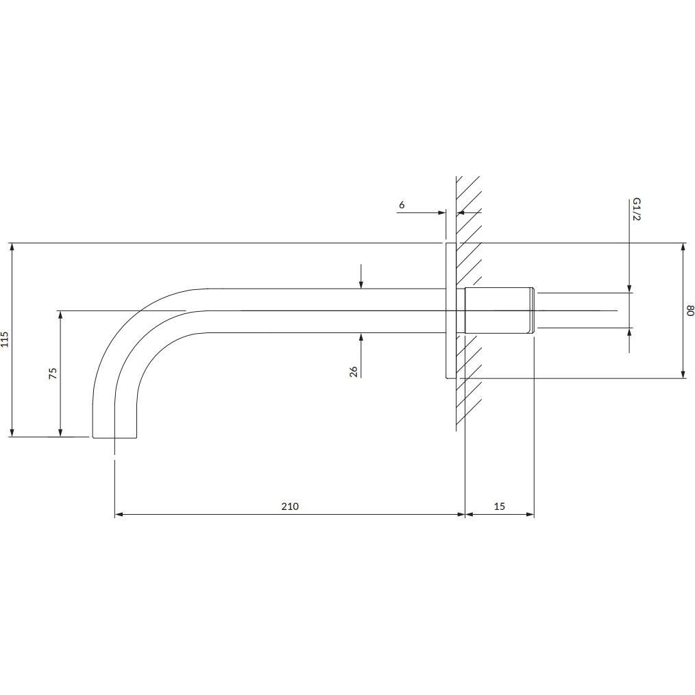 Излив настенный Omnires Y, WDYGLB