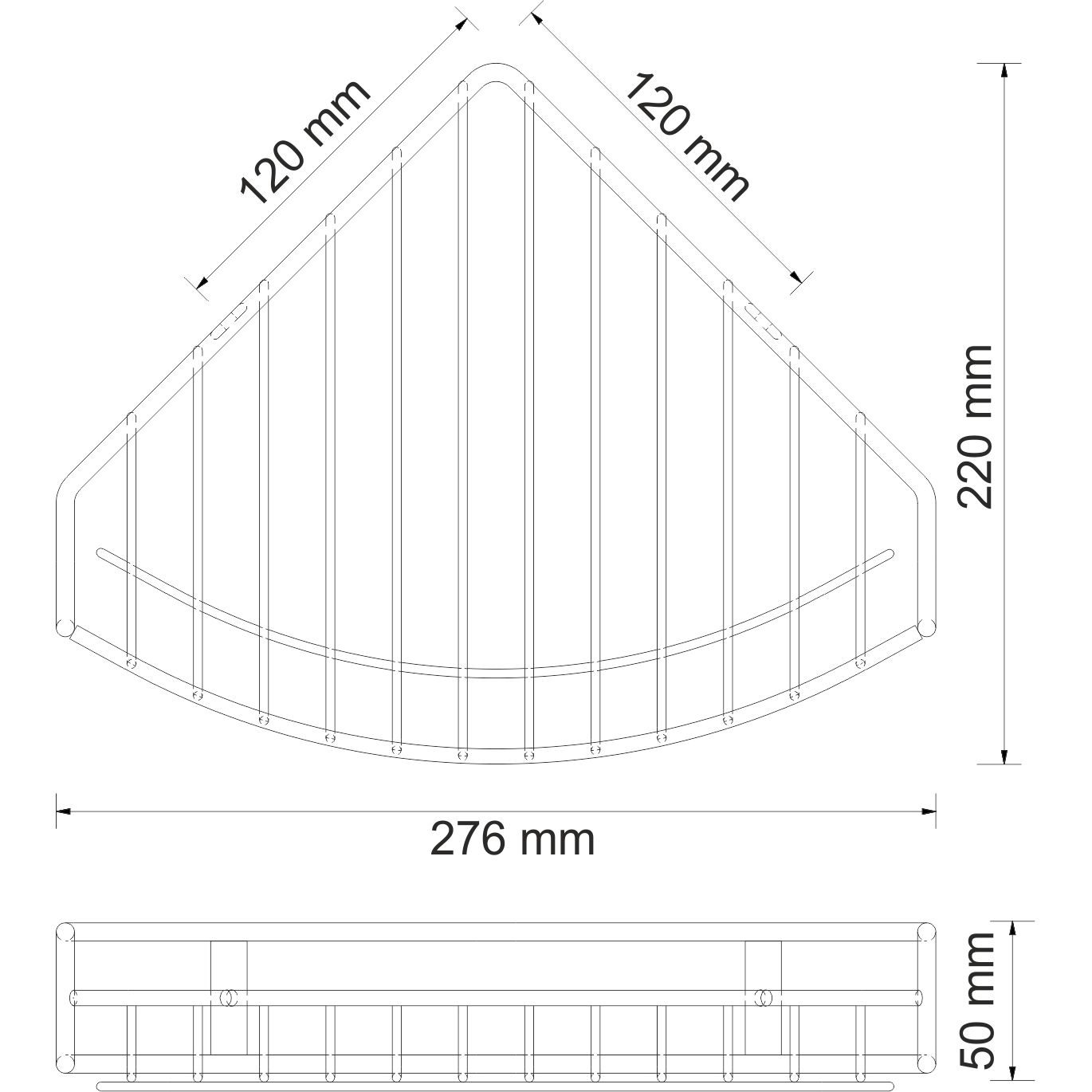 Полка металлическая WasserKRAFT Ammer, K-1511
