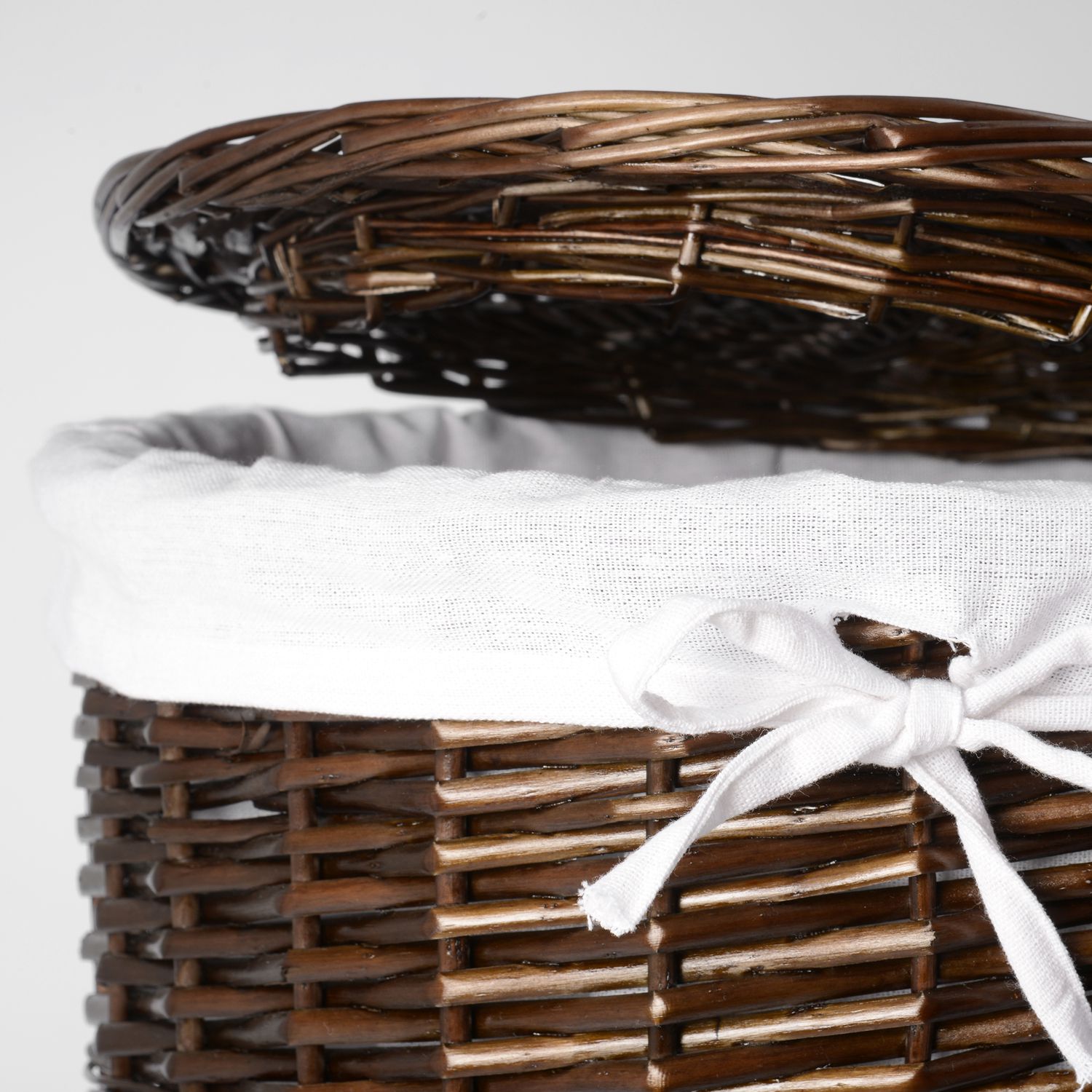 Плетеная корзина для белья с крышкой WasserKRAFT Elbe, WB-740-L