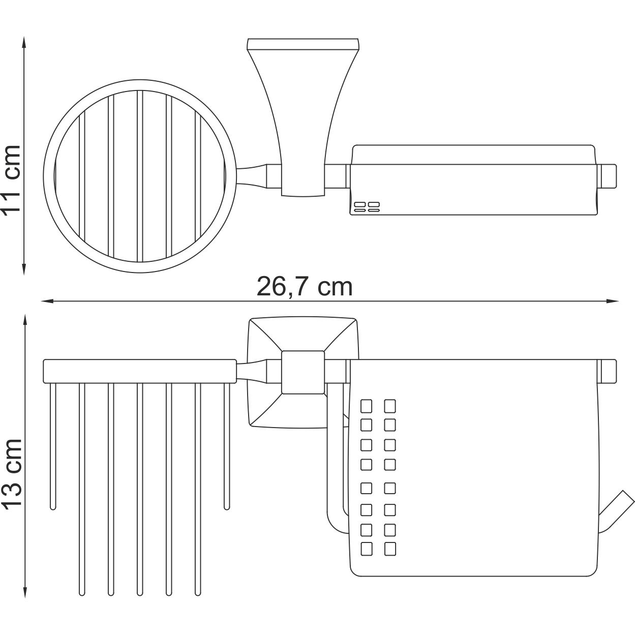 Держатель туалетной бумаги и освежителя WasserKRAFT Wern, K-2559