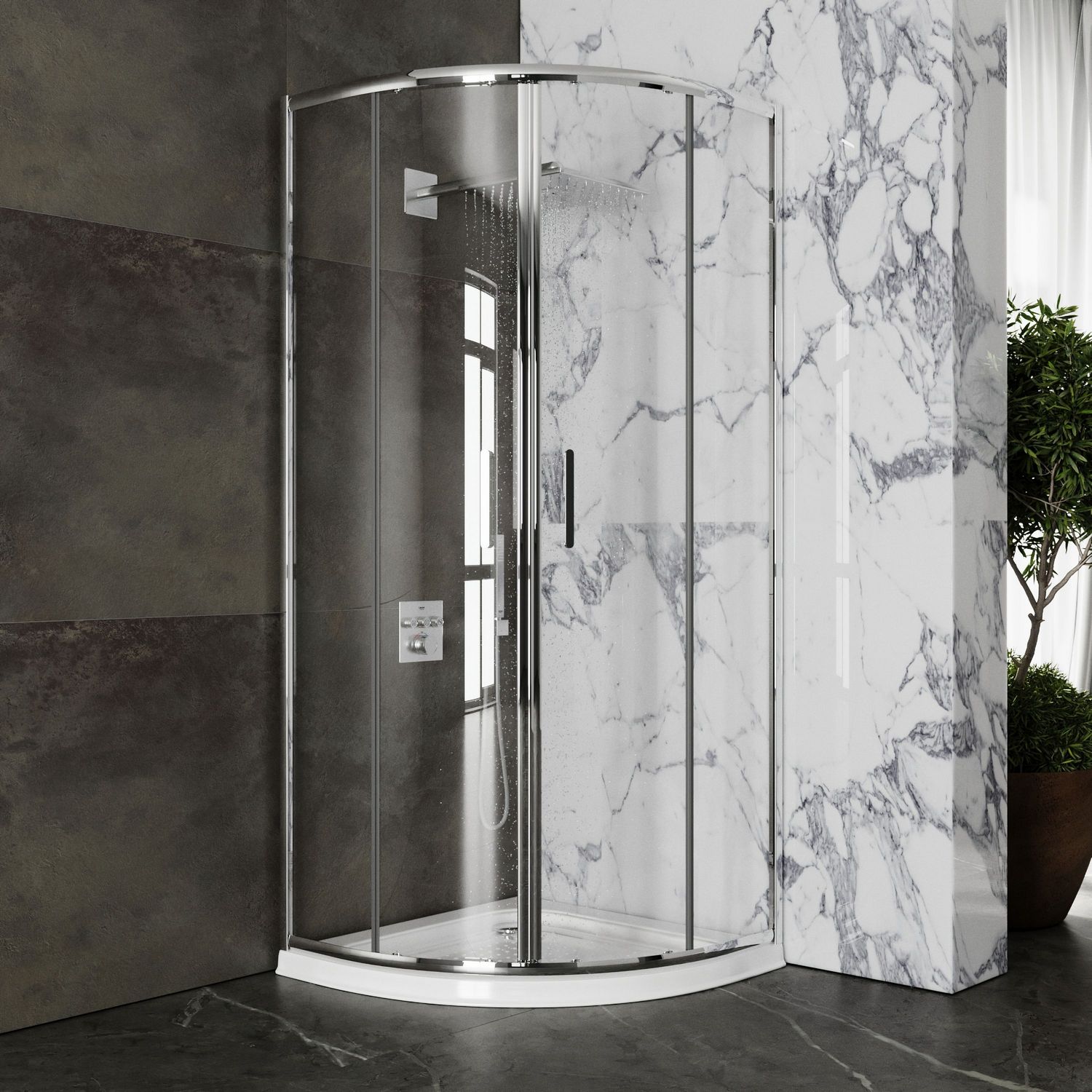 Душевой уголок Roxen Santi 90x90 прозрачное стекло, 55020-90