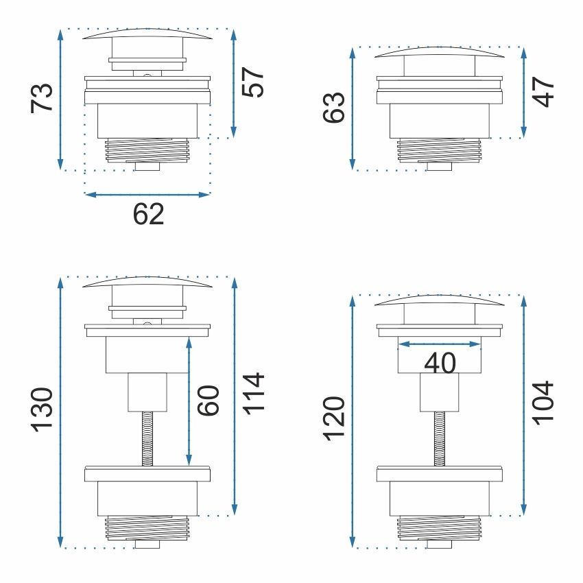 Клик-клак универсальный Rea L.Gold, REA-A2360