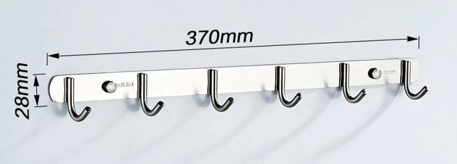 Планка с 6 крючками (сатин) Ledeme L70201-6