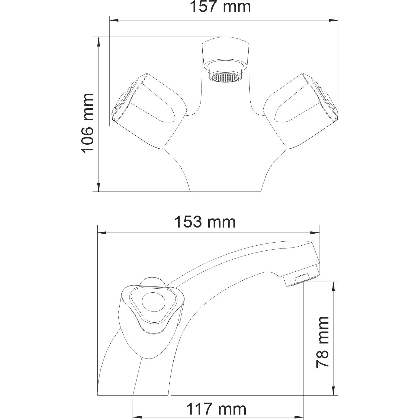 Смеситель для раковины WasserKRAFT Amper, 2903