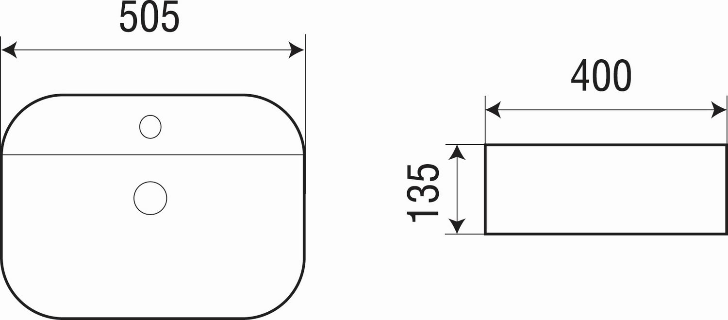 Раковина накладная WeltWasser ELBACH 2231 50.5x40