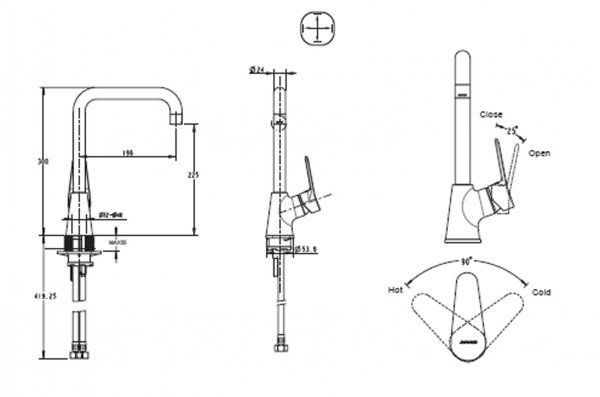 Смеситель для кухни Bravat Eko-D F793158C