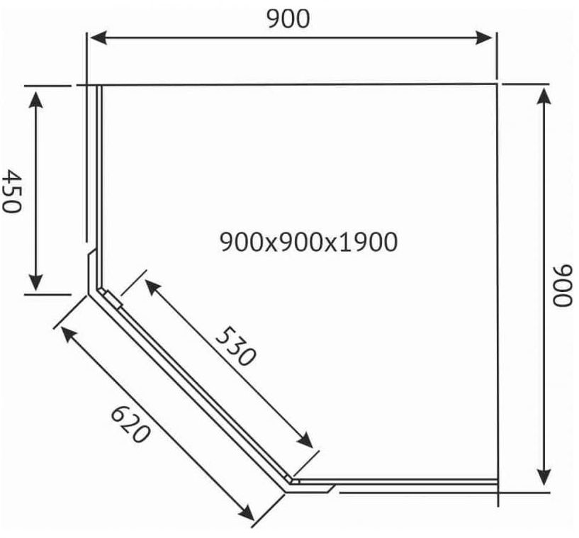 Душевой уголок Berges Solo T Black 90x90, 061106