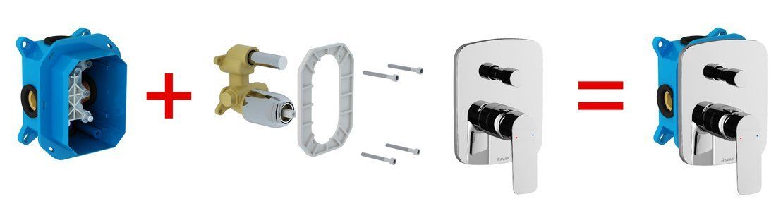 Механизм скрытого монтажа Ravak R-Box 070.50, X070052