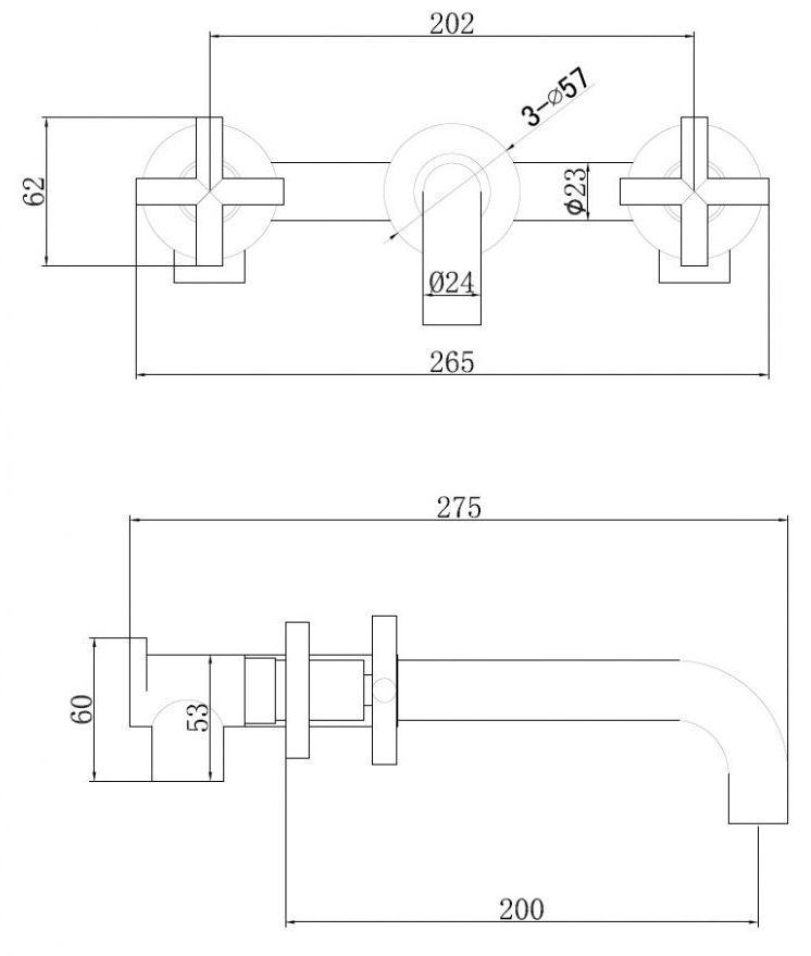 Смеситель для раковины скрытого монтажа Abber Wasser Kreis черный матовый, AF81121B