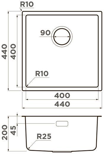 Мойка Omoikiri Tadzava 44-U/I-IN Ultra, 4993801