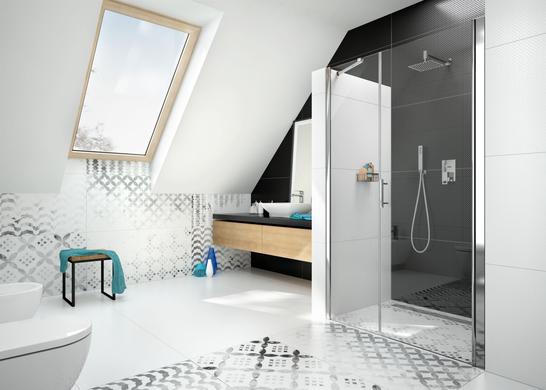 Двери для ниши распашные Deante Moon