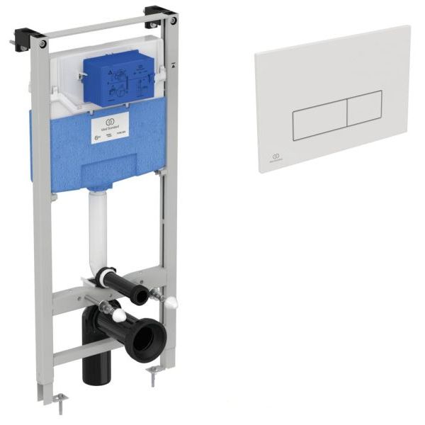 Инсталляция Ideal Standard Prosys Frame 120 M + белая кнопка смыва, R020467+R0121AC
