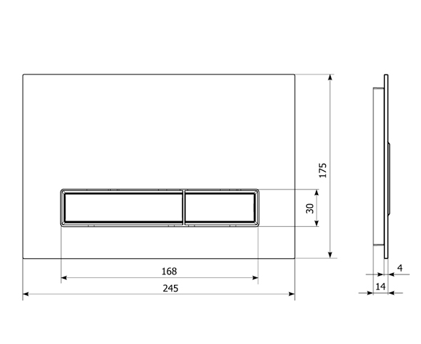 Стеклянная клавиша смыва Lavinia Boho RelFix, 3805003B
