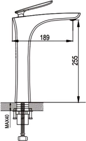 Высокий смеситель для раковины Rose, R2711