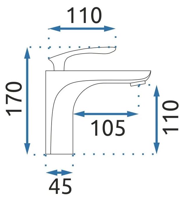 Смеситель для умывальника Rea Orbit Black/Gold, REA-B2054