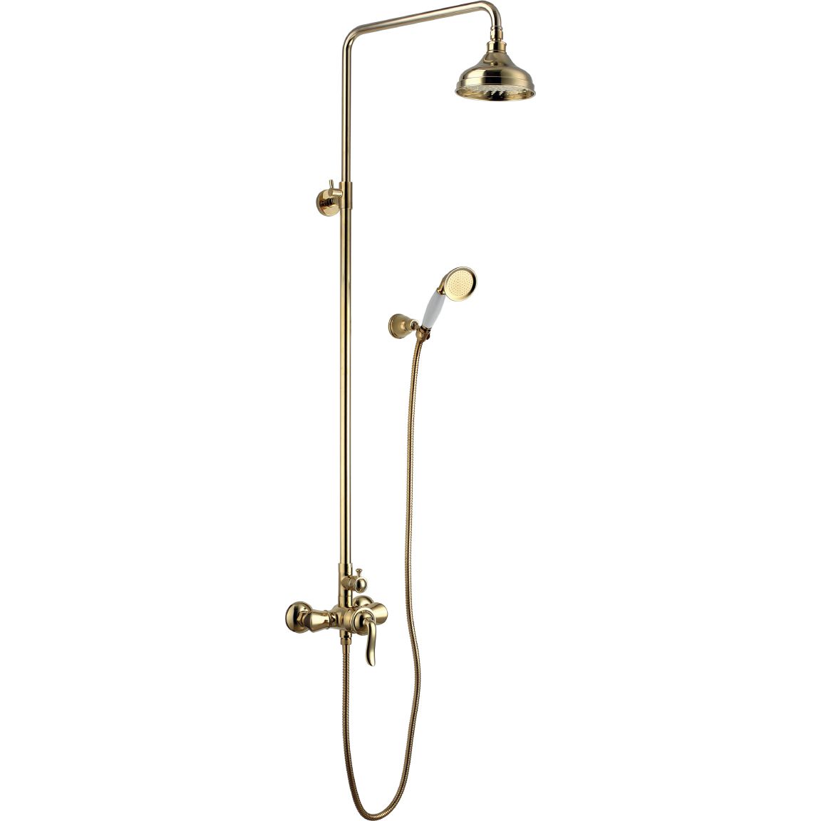 Смеситель для душа с верхней душевой лейкой и 1-функциональной лейкой Lemark Brava, LM4760G