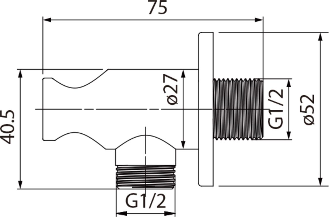 Выход для шланга с держателем для лейки, Iddis, 001SB01i62