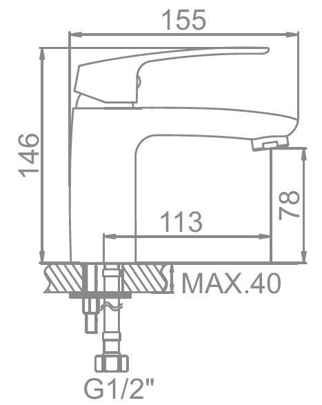 Смеситель для умывальника Ledeme L1072