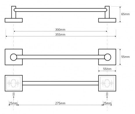 Полотенцедержатель 30 см Bemeta Beta, 132104012
