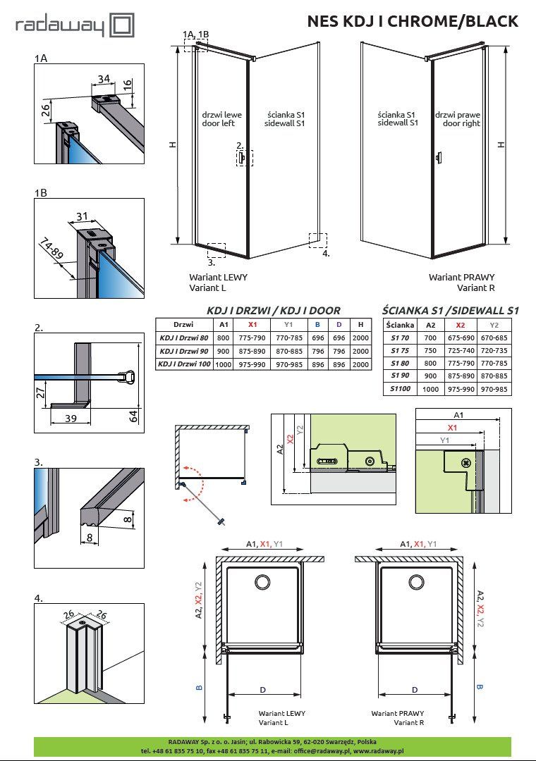 Душевая кабина Radaway Nes KDJ I